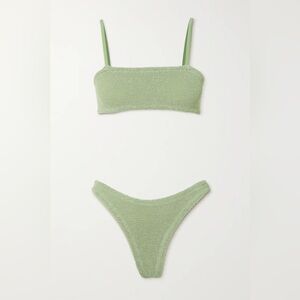 Hunza G Green Crinkle Gigi Bikini